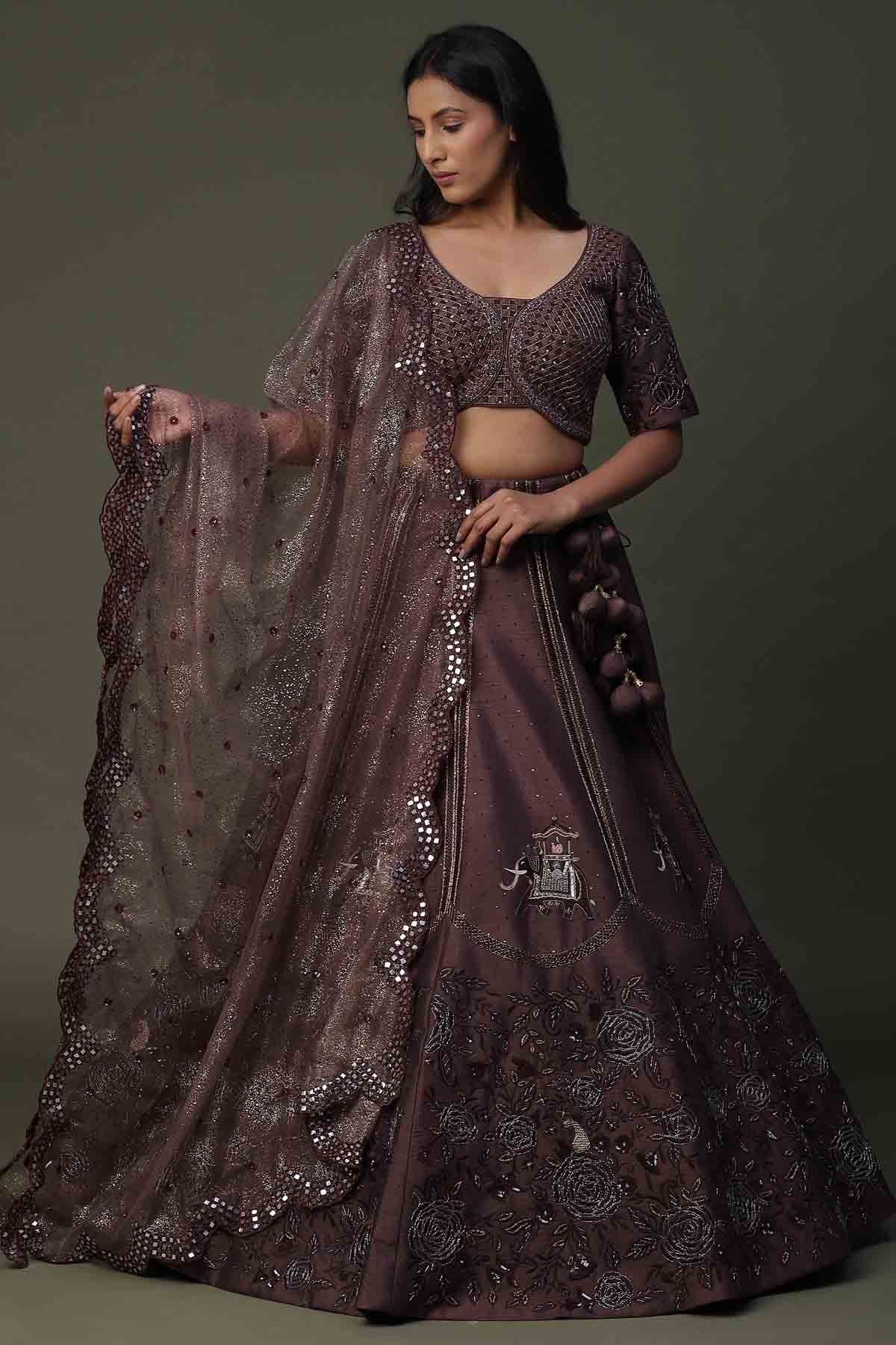Buy Arpita SulakshanaRose Embroidered Lehenga Set